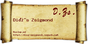 Diós Zsigmond névjegykártya